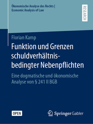 Funktion und Grenzen schuldverhältnisbedingter Nebenpflichten - ebook